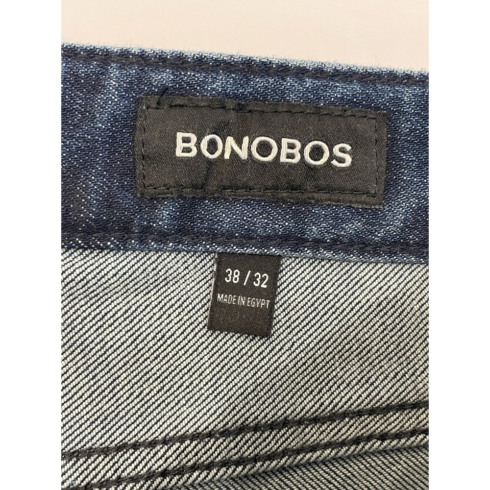NEW Bonobos Slim Taper Jeans Mens 38x32 Blue Stretch Denim Pants Dark Wash - Picture 4 of 8